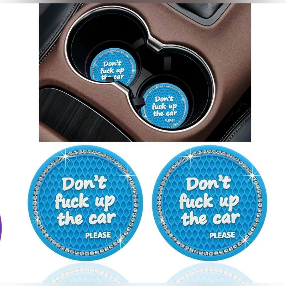 Car Coaster Set with Fun Message - Picture 4 of 7